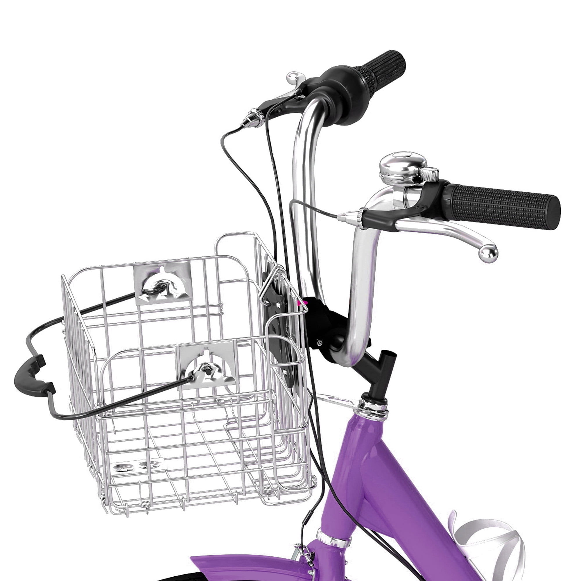 Uforic Adult Tricycle, 24 Inch 7 Speed Three Wheel Bike, Cruiser Trike with Large Seat Backrest for Men Senior Women, Purple