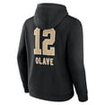 thumbnail image 3 of Men's Chris Olave Black New Orleans Saints Team Wordmark Player Name & Number Pullover Hoodie, 3 of 3
