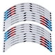 thumbnail image 1 of 16 Pcs Calcomanías para Llantas en Forma de Arco Decorativas para Llantas de 17"-18" Blanco Rojo Azul PET, 1 of 1