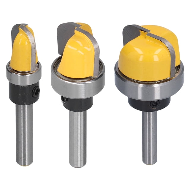 Dish Carving Router, Cutting Core Box Bit With Bearing For Plywood For DIY For Woodworking 1-1/8in,3/4in,1/2in,1-1/8in 3/4in 1/2in