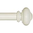 thumbnail image 2 of Ivilon Drapery Window Curtain Rod - Knob Design, 1 Inch Rod, 120 to 240 Inch. Ivory/White, 2 of 7