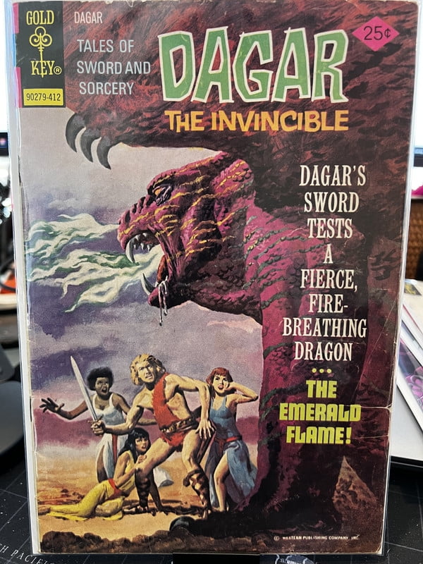 Gold Key Dagar the Invincible #10 Gold Key 1974 '' The Emerald Flame ''