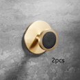 thumbnail image 1 of Gancho nórdico para abrigos de latón sin agujeros, gancho de pared para baño, gancho redondo para inodoro, color negro, 2 uds., 1 of 5