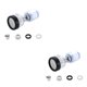 thumbnail image 3 of Inteprter Grifo de aireador de aumento de presión de filtro de extensión de ahorro de agua cabeza desmontable a prueba de salpicaduras fregadero de Transparente Corto 2piezas, 3 of 6
