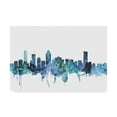 thumbnail image 1 of Trademark Fine Art 'Montreal Canada Blue Teal Skyline' Canvas Art by Michael Tompsett, 1 of 3