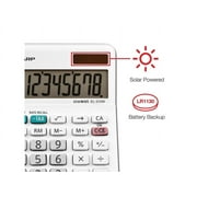 Sharp Calculators EL-310WB 8-Digit Mini-Desktop Calculator, White