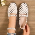 thumbnail image 2 of Busydd Flats for Women with Polka Dot Fashion Shiny Buckle Detail Slip on Dress Shoes 38, 2 of 6