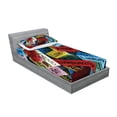 thumbnail image 2 of Ambesonne Colorful Fitted Sheet & Pillow Sham Set, Words Composition Love, Twinxl, Multi, 2 of 2