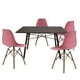 thumbnail image 1 of Set Comedor Oslo Mundo In Melamina 120 cm 4 Sillas Eames Rosa Minimalista, 1 of 7