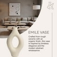thumbnail image 2 of Open Box Villa Moda Emile Abstract Organic Decorative Modern Vase, White, 2 of 7