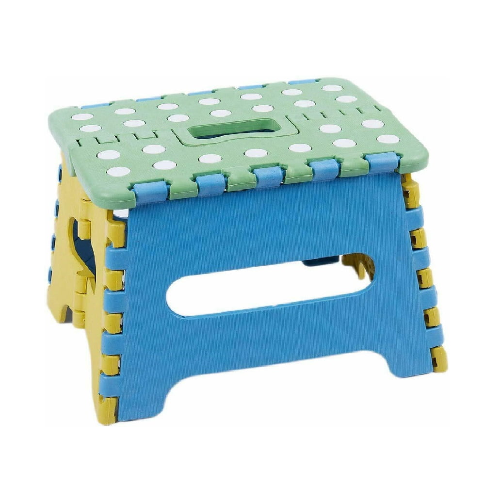 7" Collapsible Folding Plastic Kitchen Step Foot Stool w/ Handle Kids