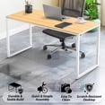 thumbnail image 4 of 40 Inch Home Office Computer Desk, Mission Style Compact Work Desk with Powder-Coated Steel Frame & Engineered Wood Top, Easy Assembly for Home Dorm, 4 of 8