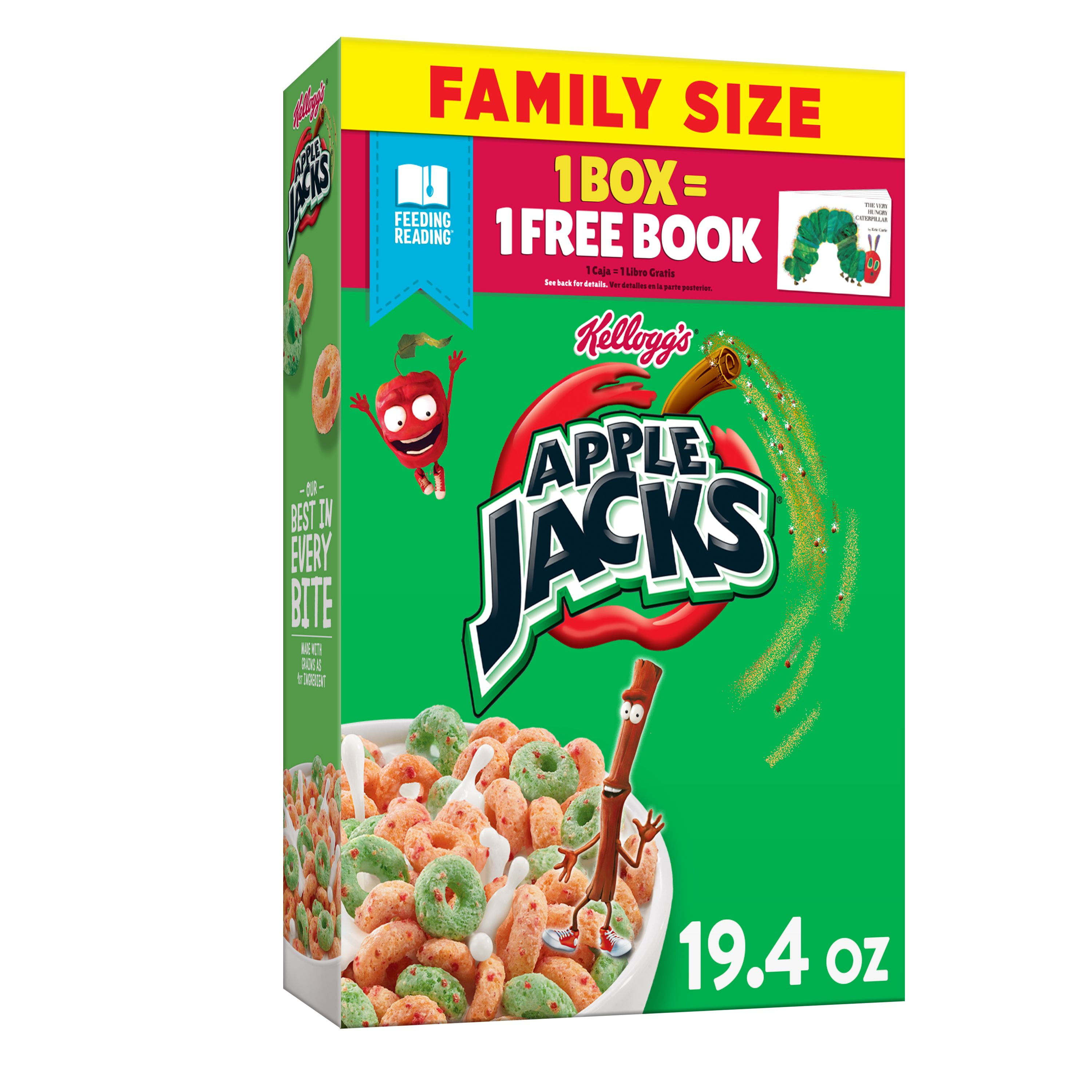 Kellogg's Apple Jacks Breakfast Cereal, Original, Family Size