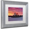 thumbnail image 2 of Trademark Fine Art "Rock Ablaze" Canvas Art by Michael Blanchette Photography White Matte, Silver Frame, 2 of 4