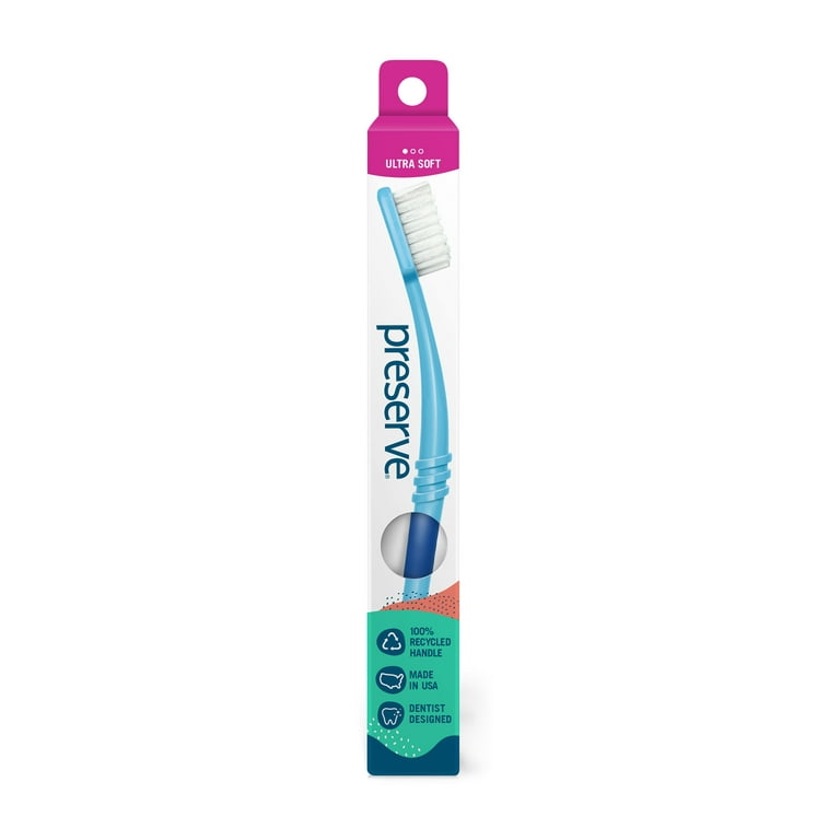 Preserve Eco Friendly Adult Toothbrush Made from Recycled Plastic, Ultra  Soft Bristles