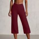thumbnail image 1 of MKLEKYY Leggings deportivos para mujer, pantalones de yoga de pierna ancha para mujer, pantalones deportivos de cintura alta, sueltos, de punto, de color sólido y con bolsillos, 1 of 4
