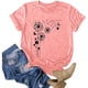 thumbnail image 2 of Blusa de manga corta con cuello redondo y estampado de tallas grandes para mujer OAVQHLG3B Store  lin121212, 2 of 4