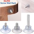 thumbnail image 5 of Ganchos de ventosa con vástago de tornillo M6 M8, almohadillas de ventosa transparentes, soporte adhesivo fuerte para puerta de pared de baño de vidrio de coche, 2/5/10/20 piezas, 5 of 5