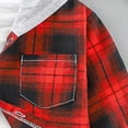 thumbnail image 5 of 1-2 Years Toddler Boys Hooded Plaid Shacket Button Down Flannel Shirt Jacket Outerwear, 5 of 5
