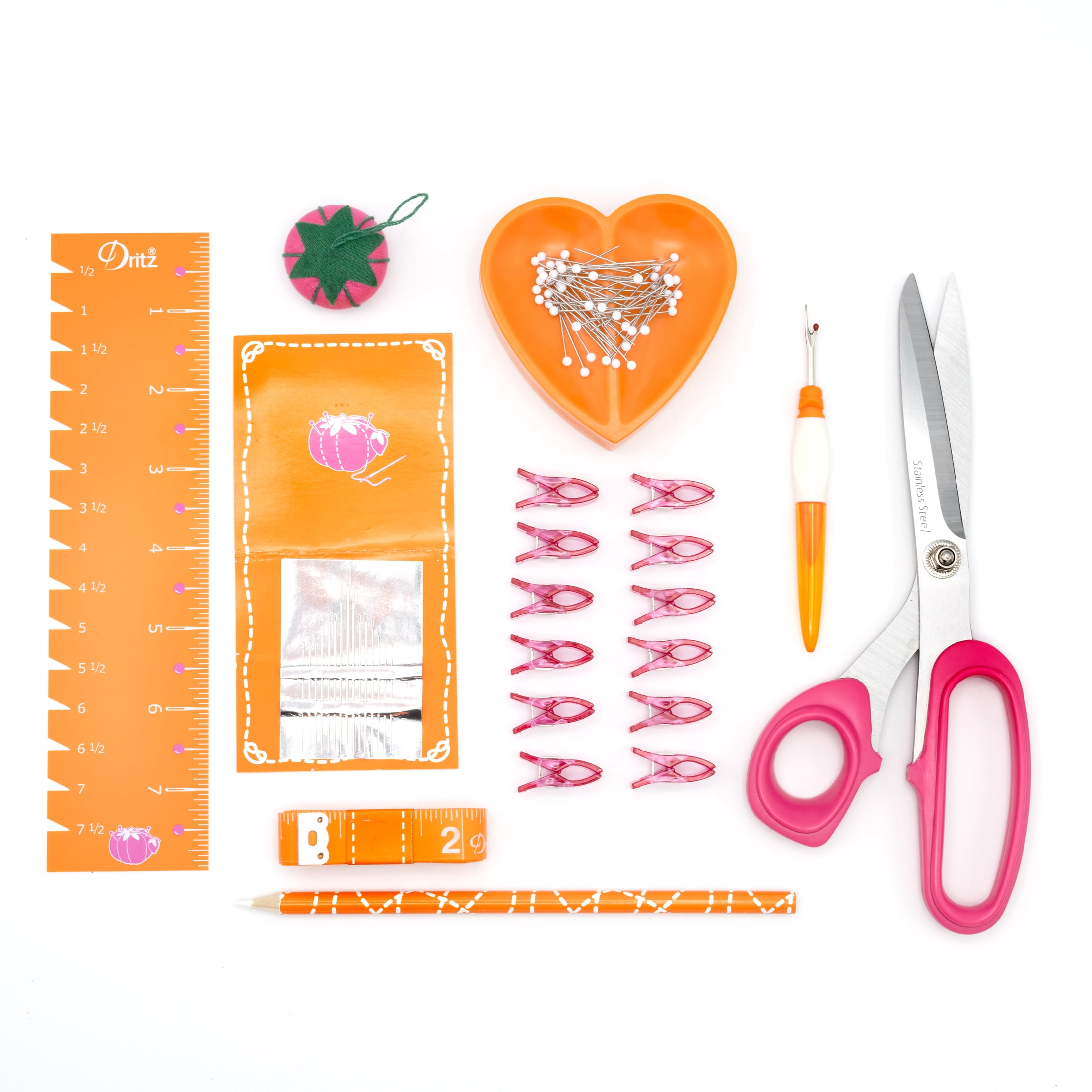 Dritz Essential Sewing Box Kit, Orange
