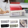 thumbnail image 4 of RXIRUCGD Minimalist Transparent Mesh Pencil Case Large Capacity Flip-Top Solid Color Pen Holder Portable Stationery Storage Bag For Men And Women, 4 of 4