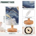 thumbnail image 3 of Blue Marble with Gold Bedside Table Lamp LED Warm Lights with USB Charging Port Retro Cylinder Desk Lamps for Bedroom Living Room Office Coffee Bar Decoration, 3 of 7