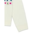 thumbnail image 3 of Wonder Nation Toddler Girls Crewneck Jacquard Sweater with Long Sleeves, Sizes 12M -5T, 3 of 3