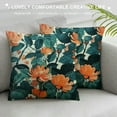 thumbnail image 3 of Nawypu Black Teal Throw Pillow Covers Dahlia Flower Decorative Pillows Modern Geometry Floral Outdoor Farmhouse Pillowcase Square Cushion Case Decor for Home Sofa Couch Bed,, 3 of 5