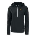 thumbnail image 2 of Women's Cutter & Buck  Black Pittsburgh Pirates Daybreak Eco Recycled Half-Zip Hoodie, 2 of 3