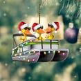 thumbnail image 1 of Puntoco Iron Art Funny Pontoon Ship Ornamento Regalo de Navidad para los amantes de los pontones Puntoco Puntoco-1436, 1 of 5