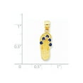 thumbnail image 3 of 14K September/CZ Birthstone Flip Flop Pendant, 3 of 3