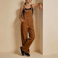 thumbnail image 5 of Tqcoqu Womens Wide Leg Jumpsuits Adjustable Strap Casual Loose Fit with Pockets,Coffee,Women's S-XXL, 5 of 9