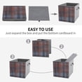 thumbnail image 7 of Collapsible Oxford Fabric Storage Cubes with Handles, Large Mid Foldable Oxford Cloth Bins Set of 2/6, Closet Organizers for Shelves Clothes Home Kitchen Toy - Plaid, 7 of 7