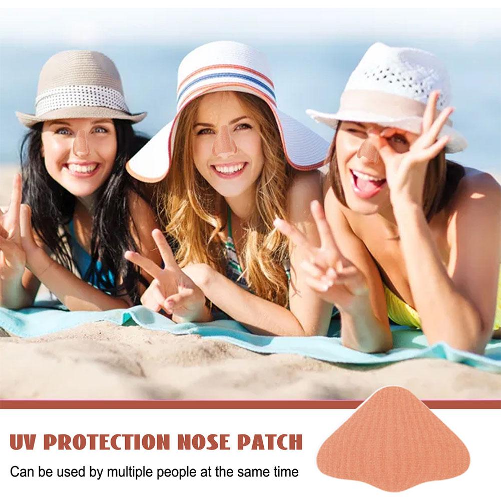 24 Patchs Solaires Pour Le Nez – Protection UV, Coton Respirant – Pour Randonnée, Ski, Pêche, Cyclisme