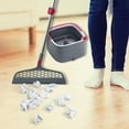 thumbnail image 2 of Heavy Duty Square Spin Mop for Floor Cleaning, Separate Compartment for Clean and Dirty Water, Use Any Cleaning Solution, Self Cleaning, Machine Washable Pads, 2 of 8