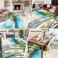 thumbnail image 6 of 5x8 Area Rugs, Summer Beach Non-Skid Rubber Backing Large Rectangle Rugs - Living Room Bedroom Home Office, Tropical Coastal Palm Tree Surfboard Indoor Floor Mat Carpets Washable Rug, 6 of 9