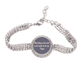 thumbnail image 1 of Qoutes gente famosa Healing resto labor párpado ojos Pulsera de tobillera de cadena de tenis, joyería de diamantes, 1 of 3