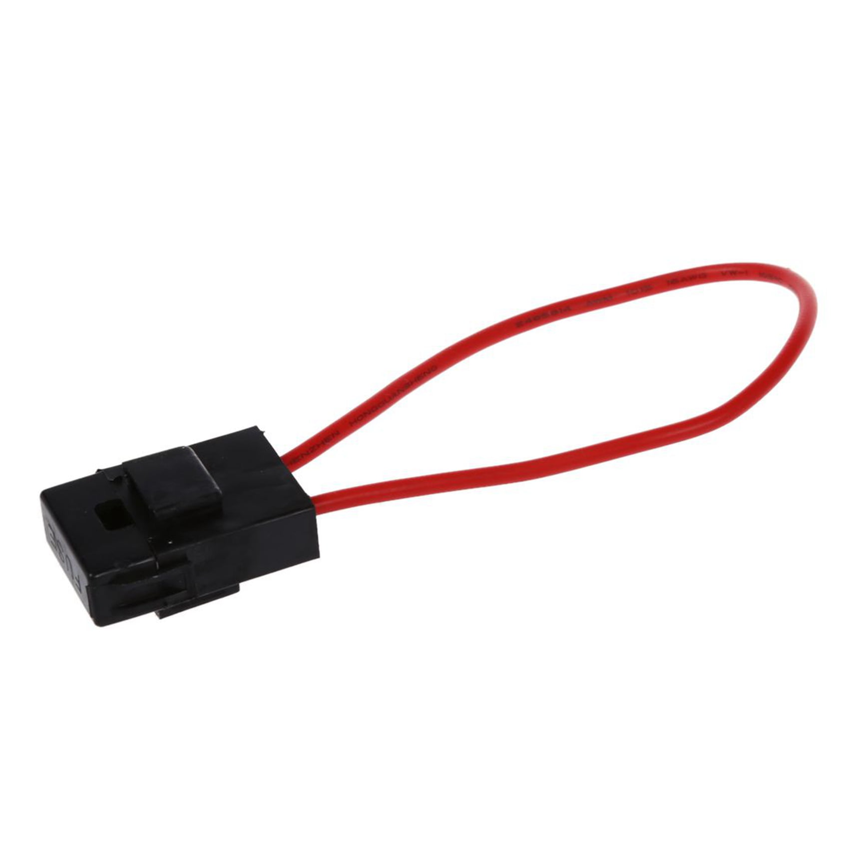 30A Wire In-Line Fuse Holder Block Black Red for Car Boat Truck 100Pcs