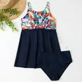 thumbnail image 4 of Maillots de Bain pour Femmes Grande Taille, Robe de Bain Tankini pour Femmes avec Shorty, Deux Pièces, Maillot de Bain à Col en V, Robes Mini Fluides pour Femmes P-3TG, Maillots de Bain Femme en Liquidation, 4 of 5