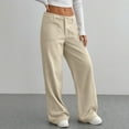 thumbnail image 4 of Corduroy Pants for Women Baggy High Waisted Trousers Wide Leg Elastic Waist Slacks with Pockets Casual Business Pant Palazzo Soft Cozy Bottoms Fashion Trendy Spring Fall Outfits 2026, 4 of 8