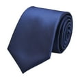 thumbnail image 2 of Men's Solid Color Ties Soft Comfortable Skinny Classy Fashionable Dressy Satin Necktie Pocket Square Cufflinks Set for Business Formal Wedding Tie, 2 of 4