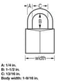 thumbnail image 5 of Master Lock Covered Aluminum Padlock, 40 mm (1-9/16 in) Body, 38 mm (1-1/2 in) Shackle, Keyed, 5 of 5