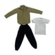 thumbnail image 5 of 3x 1/6 Escala Ropa Masculina Traje Pantalones Camisas Vestir Elegante Niños Regalos Ropa Beige, 5 of 9