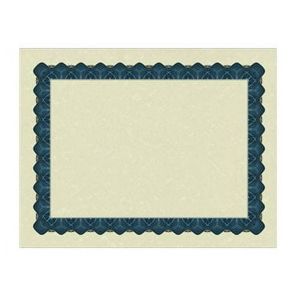 Great Papers! Parchment Certificate, Metallic Blue Border, 8-1/2" x 11", 100 Count
