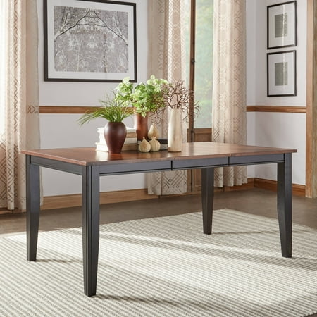 Weston Home Two Tone 18" Leaf Dining Table, Black & Cherry ...