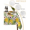 thumbnail image 2 of Summer Lemon Table Cloth, Waterproof Tablecloth for Rectangle Tables, Watercolor Flowers Fruits Leaf Green Reusable Washable Fabric Table Cover for Restaurant Kitchen Dining Tables 52"x70", 2 of 9