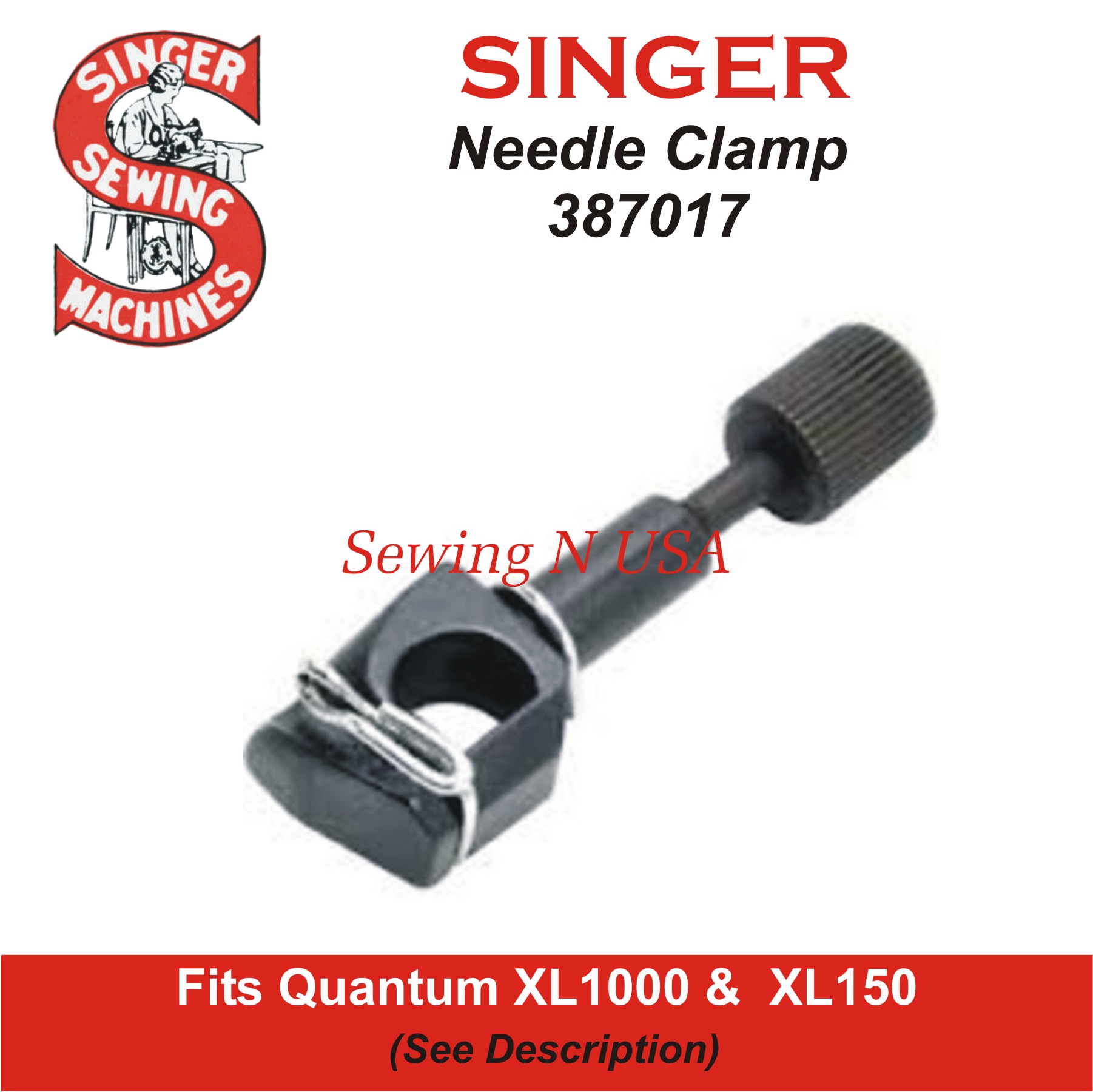 SINGER Needle Clamp 387017 Fits XL1000, XL150, XL100, DSX & More See