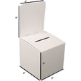 thumbnail image 2 of Raffle Ticket Box Donation Collection Ballot Box Reusable Sturdy thick Cardboard Box with Slot comment Suggestion Box With Removable Header 6H x 6W x 6D, Display area 6H x 6WBlack10 pack, 2 of 2