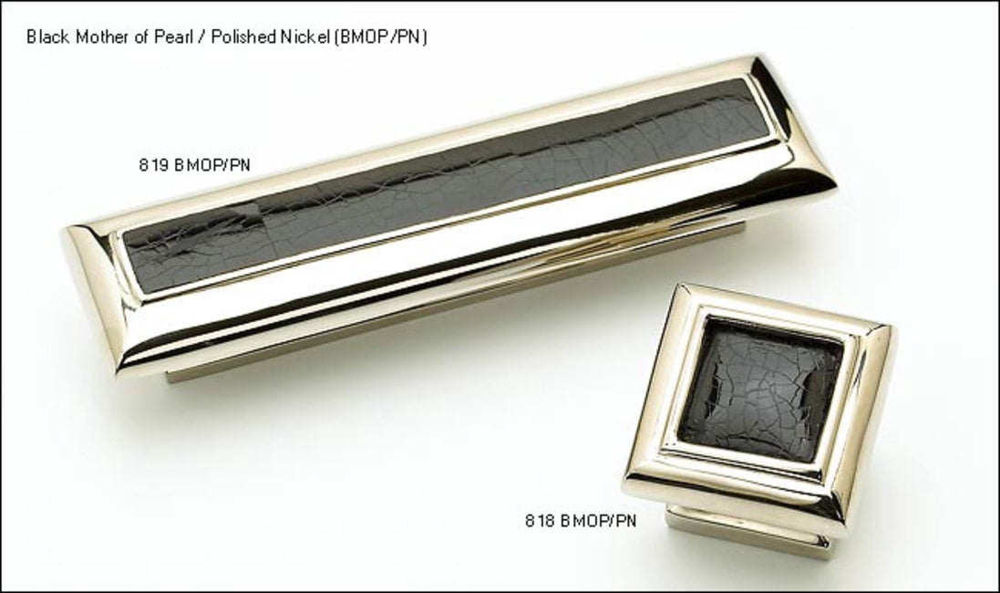 Schaub And Company 818-IM-PN Symphony Solid Brass 1-3/8" Luxury Designer Square Cabinet
