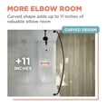 thumbnail image 5 of Zenna Home NeverRust Aluminum Adjustable Curved Shower Curtain Rod, 44" to 72", Bronze, 5 of 7